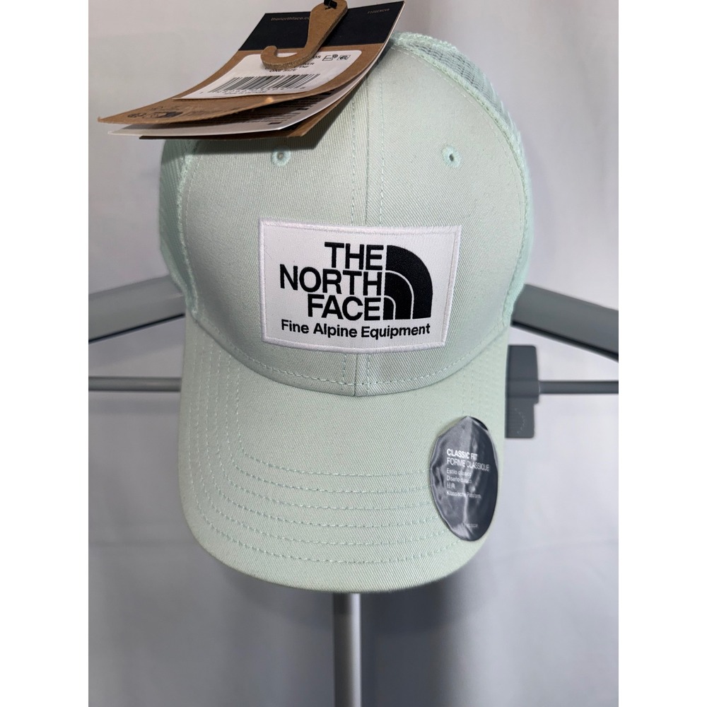 The North Face Mudder Trucker Hat Opal Frost Green Mesh Snapback NF0A5FXAN3W-OS